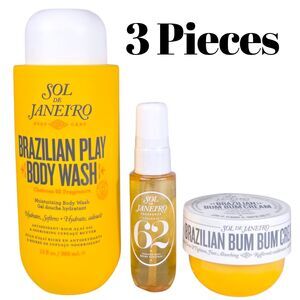 3pc Sol de Janeiro Cheirosa 62 Set 13oz Body Wash + 75ml Cream + 30ml Mist 1oz